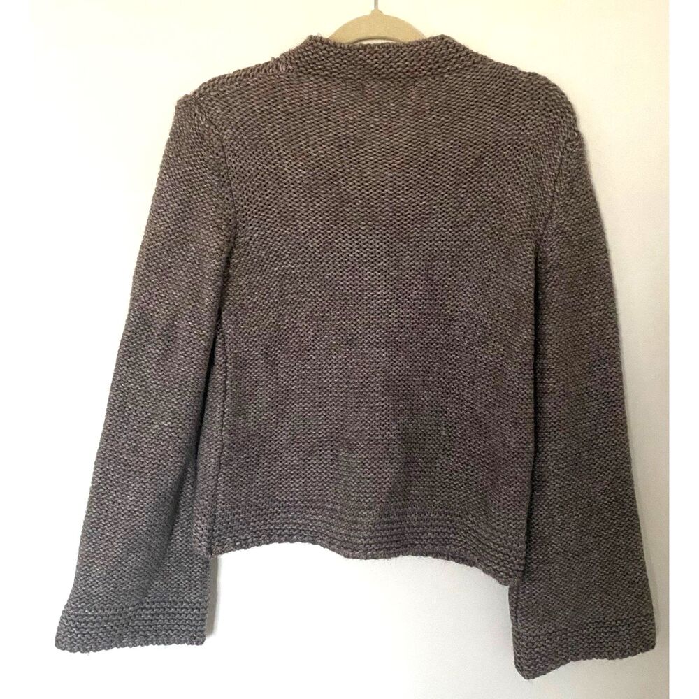 Anthropologie Elsamanda Sweater Brown Long Sleeve Knit Cardigan Sz M - Picture 3 of 12